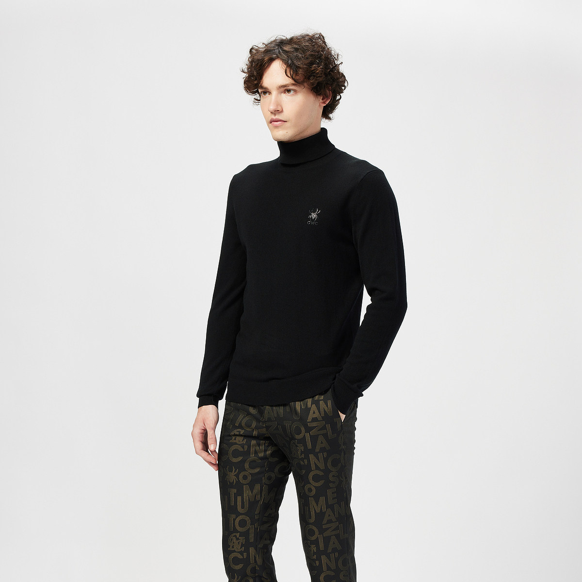 【软糯羊绒】CNC男装高领羊绒衫男秋冬新款轻奢100刺绣羊绒毛衫,淘宝优惠券,粉丝福利购,淘宝优惠卷