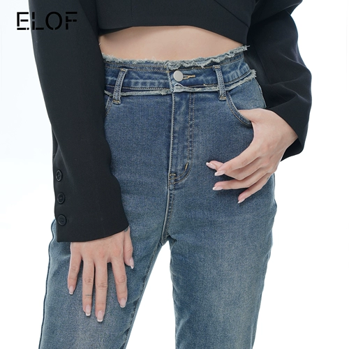 Демисезонные джинсы, штаны, ретро черные леггинсы, высокая талия, коллекция 2022