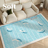 Ins cartoon cute swimming pool carpet sofa coffee table floor mat home cloakroom mirror anti-slip bedroom bedside blanket