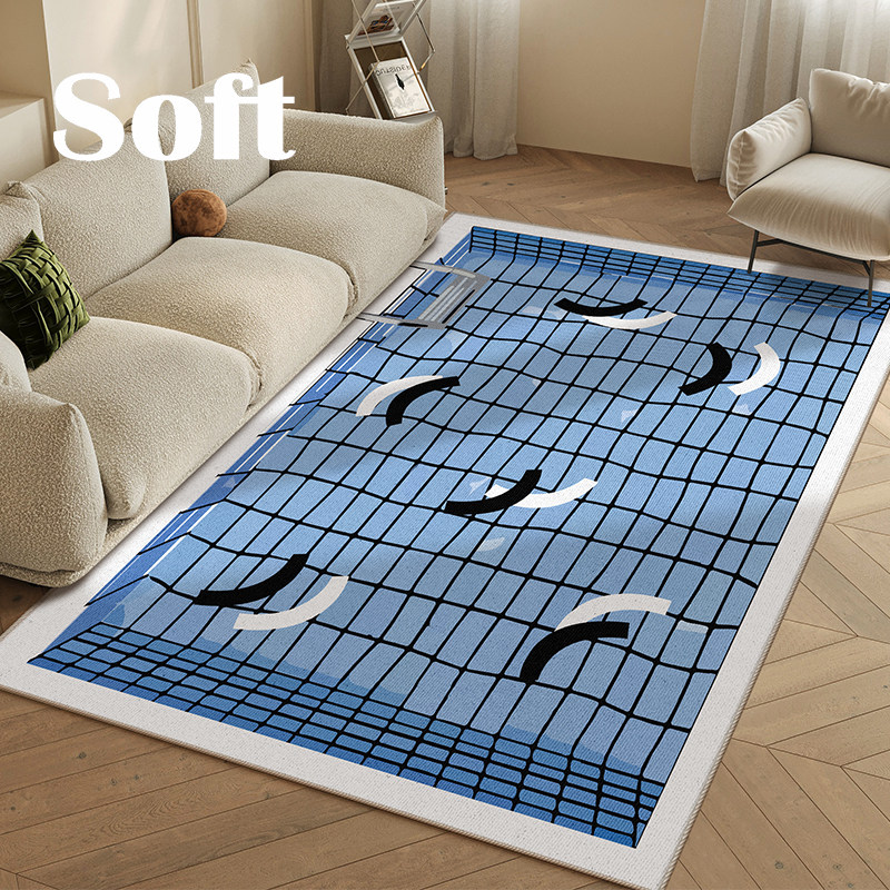 Ins cartoon cute swimming pool carpet sofa coffee table floor mat home cloakroom mirror anti-slip bedroom bedside blanket