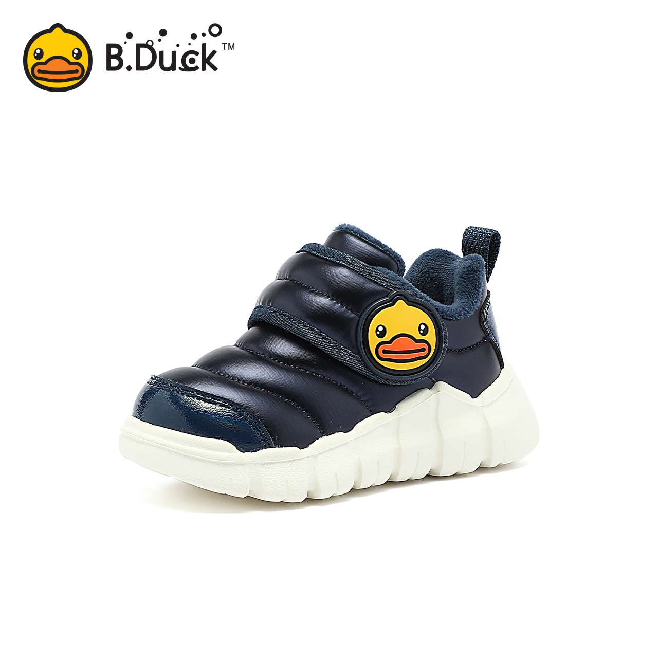 B.Duck小黄鸭童鞋男童运动鞋秋冬新款儿童鞋子女童宝宝二棉鞋加绒