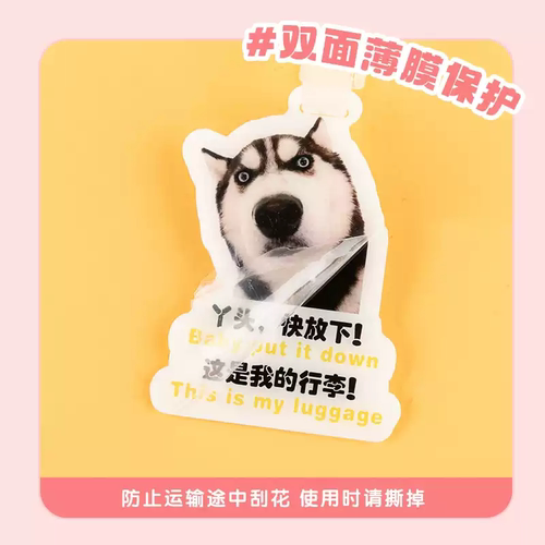 行李箱挂牌定制宠物大头照片diy亚克力防丢吊牌来图定做书包挂件 - 图1