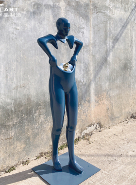 艺术风人形落地灯会所展厅摆件