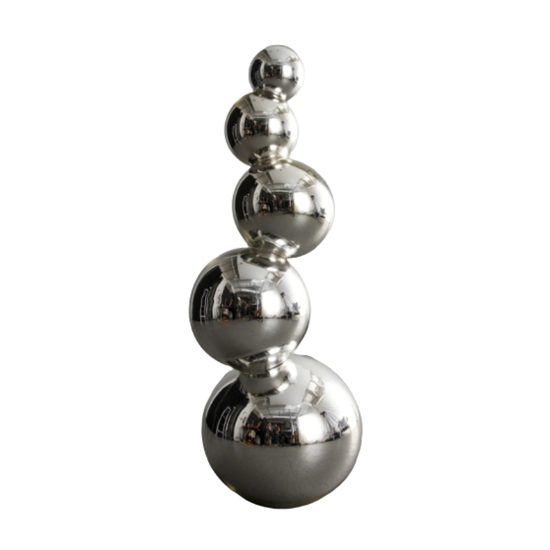 杰夫·齐默曼| 堆积的球体雕塑样板间新现代不锈钢圆形摆件装饰品 - 图3