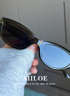 韩系猫眼偏光墨镜女可配度数海边