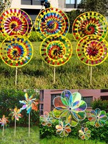 Hot Sell Traditional Reancient Beijing Windmill Dazzling Bright Color Childrens Hands With Toy Windmill Outdoor Park Decoration