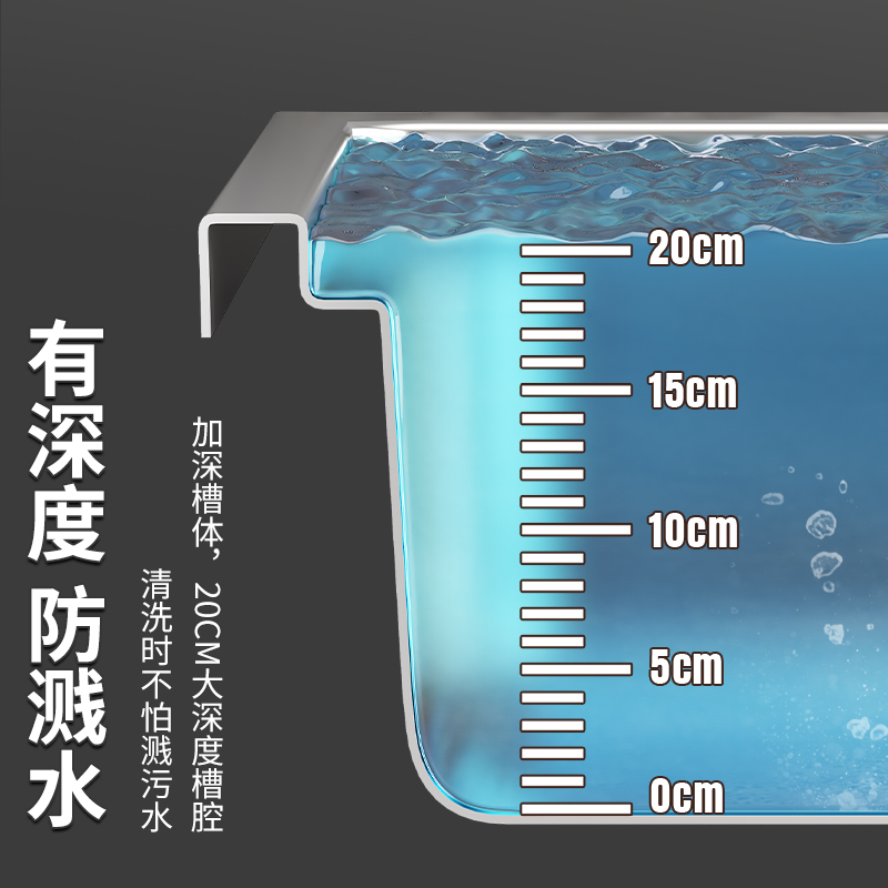 厨房304不锈钢水槽水池洗菜盆洗碗池槽带支架工作台洗手台盆家用 - 图2