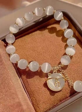 招财猫手链女款小众设计高级感气质ins网红手串珠子手饰品