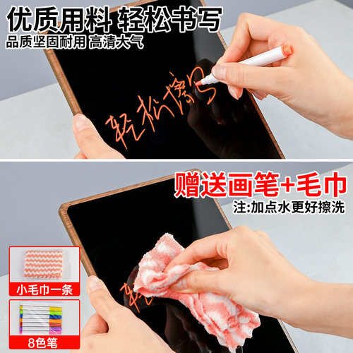 可擦写价格展示牌diy小黑板商品立式摆摊夜市手绘标价广告吸引发光招牌咖啡厅奶茶店菜单价目表桌面立式摆台 - 图2
