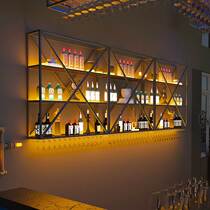 Wine Rack Shelve Wall Hanging By Wall Dining Room Bar Bar Bar Bar Bar Counter Background Clear Bar Creative Red Wine Display Cabinet Hanging Wine Cabinet