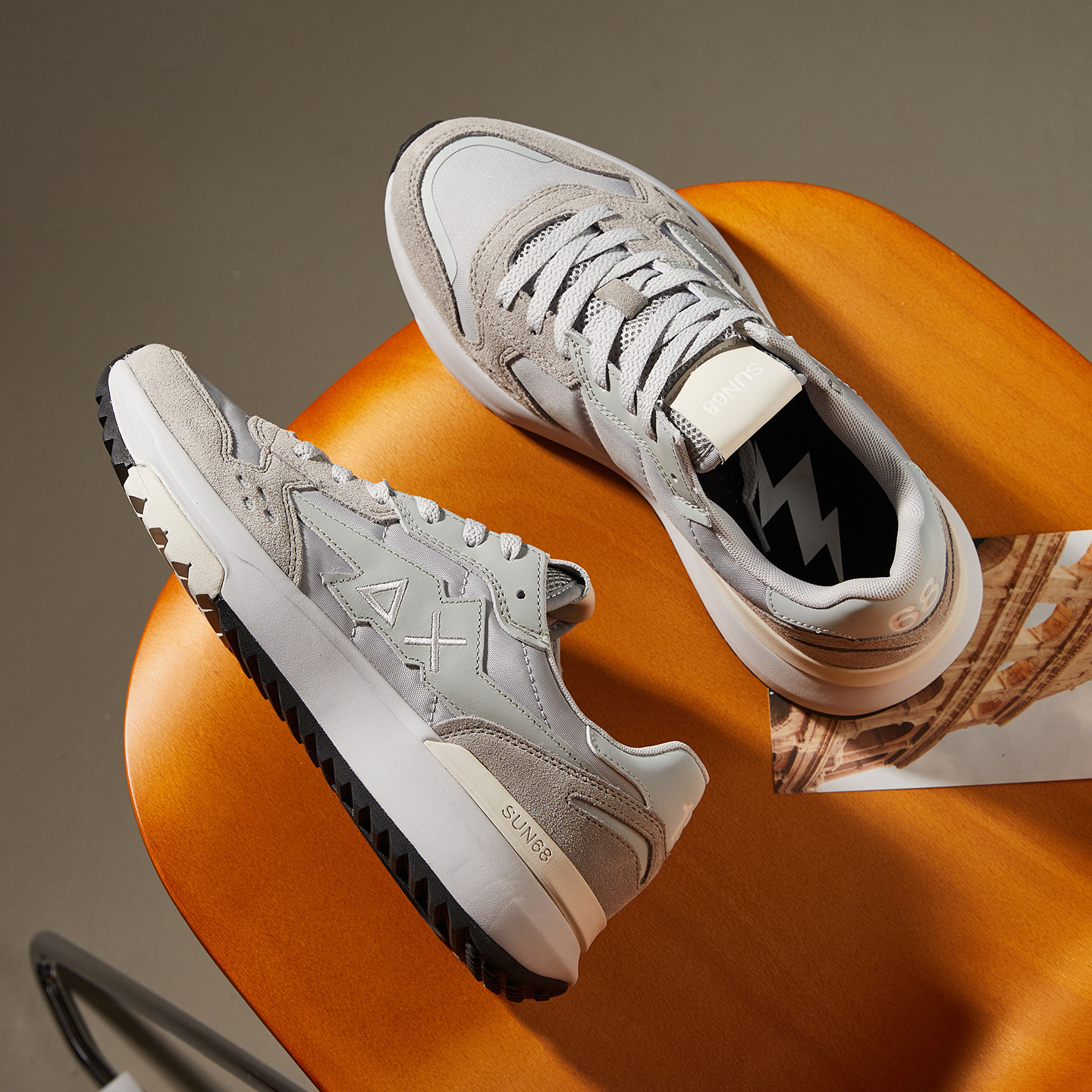 SUN68意大利时尚休闲男鞋小众复古透气运动老爹鞋2025春夏新品,淘宝优惠券,粉丝福利购,淘宝优惠卷