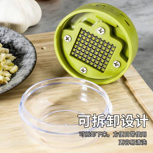 按压式压蒜器不锈钢厨房家用小型打蒜器多功能手动蒜蓉蒜末粉碎器 - 图2