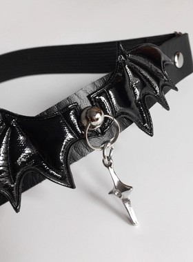 y2k辣妹恶魔翅膀腿环性感勒肉亚比骷髅十字芒星大腿带哥特腿配饰
