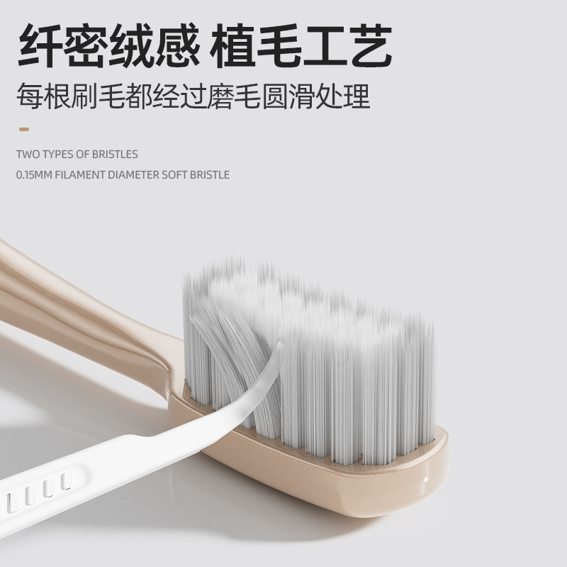 仕卫特成人牙刷软毛高级柔软护龈清洁日式宽头牙刷三支装家庭装 - 图0