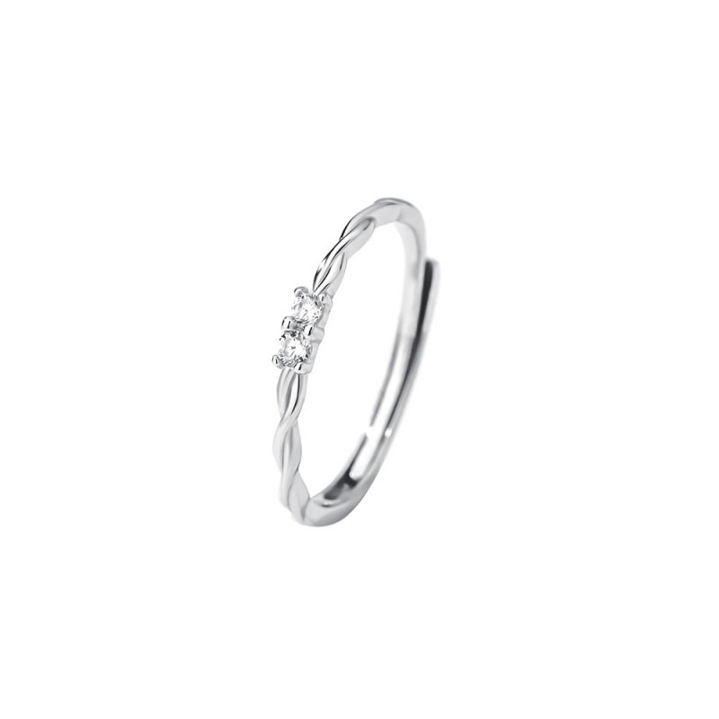 S925 sterling silver plain ring for women, cold style niche design