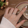 S925 sterling silver plain ring for women, cold style niche design
