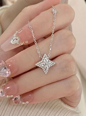 S925纯银星辰大海光芒星项链女星