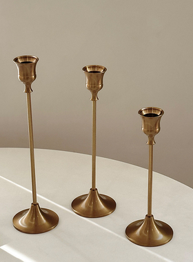 铜艺烛光晚餐烛台ins复古