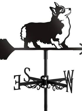 跨境亚马逊新品铁艺风向标户外装饰庭院金属工艺品屋顶动物风