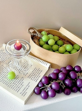 青提香薰蜡烛仿真水果摆件葡萄串手作道具家居香氛伴手礼生日礼物