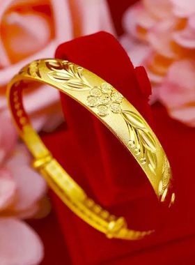 香港龙凤呈祥黄金色流星雨手镯