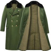 Pure cotton thickened Army cotton coat mens winter anti-cold old style Palao cotton clothes Long style green old northeast big cotton padded jacket