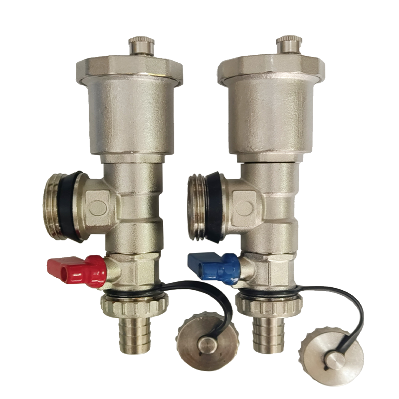 恒杰自动排气放水阀三尾件一寸1.2寸齐全地暖分水器排气排水阀门 - 图2