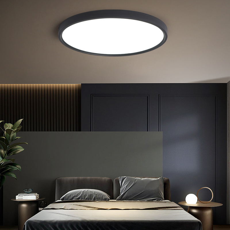 无缝隙黑色全光谱护眼吸顶灯RG0低蓝光超薄儿童卧室书房客厅灯 - 图2