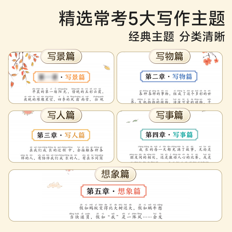 时光学作文金句800例高分作文素材范文优美句子积累大全小学三四五六年级高分作文写作技巧仿写句子专项强化练习每日一练场景写作
