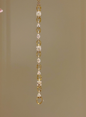 爆闪环环相扣手链女轻奢时尚手饰