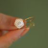 Rose flower ring for women, niche design, light luxury and high-end feel