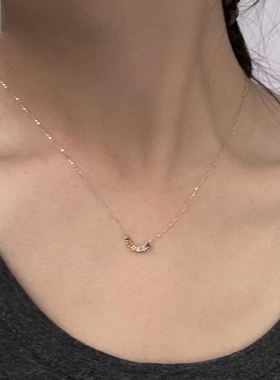 微笑项链女款2025新款精致锁骨链