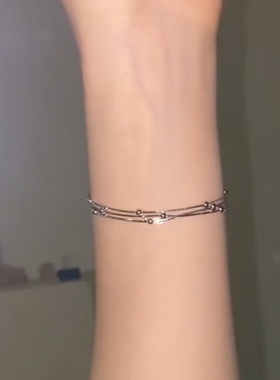 圆珠三层蛇骨链手链女韩系简约风