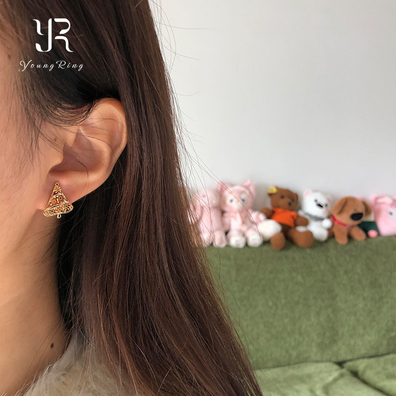 爆闪红绿配色许愿树圣诞耳钉高级感甜美风秋冬氛围感圣诞节耳饰女,淘宝优惠券,粉丝福利购,淘宝优惠卷