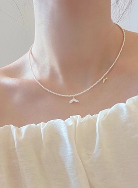 小米珠仿珍珠项链女2025新爆款