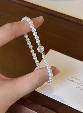仿珍珠手链女款轻奢小众精致手串