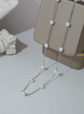 满天星仿珍珠项链女颈链轻奢小众