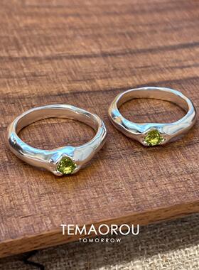 韩系ins风哑光银色戒指气质指环