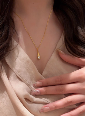 悬浮沙漏项链女2025新款配饰长款