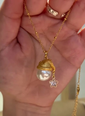 圣诞帽项链女款香风圣诞节配饰