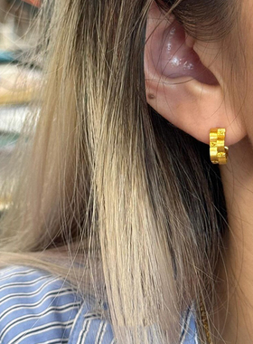 金色波浪素圈戒指女小众设计指环