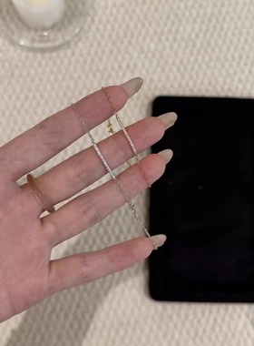 细闪一字手链女款轻奢小众精致