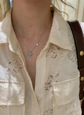 四叶草吊坠项链女2025新款配饰