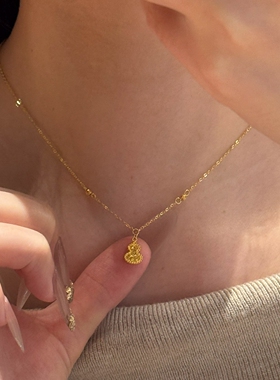 爆闪炫光葫芦吊坠项链女新年显贵