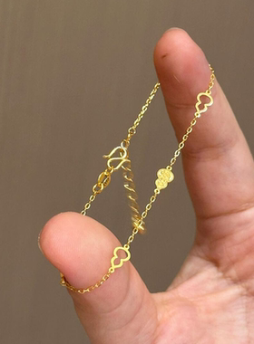 金色碎碎冰葫芦手链女款新年手饰