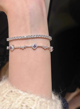 紫夜星空手链女轻奢小众精致叠戴