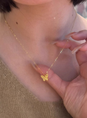 蝴蝶项链高级感轻奢小众锁骨颈链