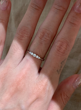 小排戒素圈戒指女小众设计高级感