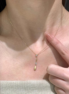 水滴项链女2025新款千金感锁骨链