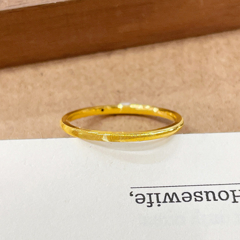 Recommended gifts for girlfriends and wives on birthdays and festivals, Chinese pure gold ring, female cat eye fixed mouth, new style